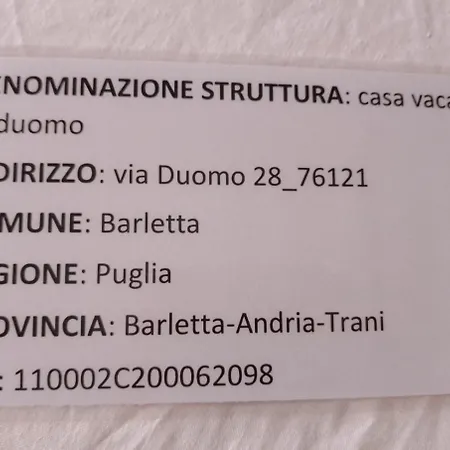 Hébergement de vacances Casa Al Duomo Barletta